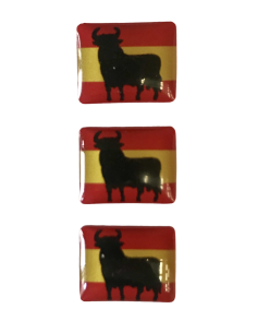 Pegatinas pequeñas Relieve Toro Español  (3 unidades)