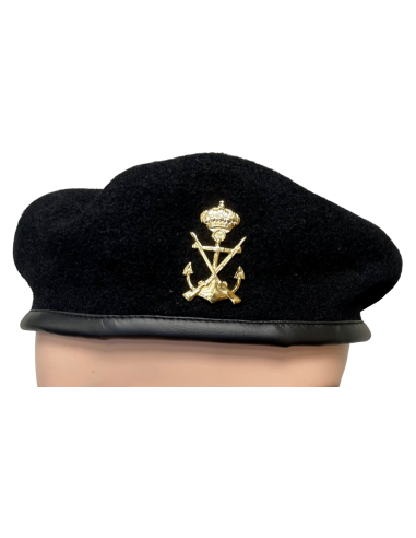 Boina Negra Infantería de Marina UNIR Emblema Metálico