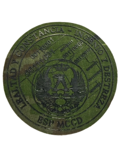 Parche de brazo Redondo Ciberdefensa Verde Pixelado Boscoso