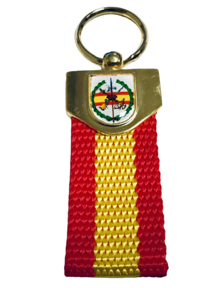 Llavero cinta Nylon España Legión Blanco  