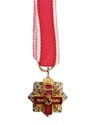 Medalla Miniatura Placa Mérito Aeronáutico distintivo Rojo