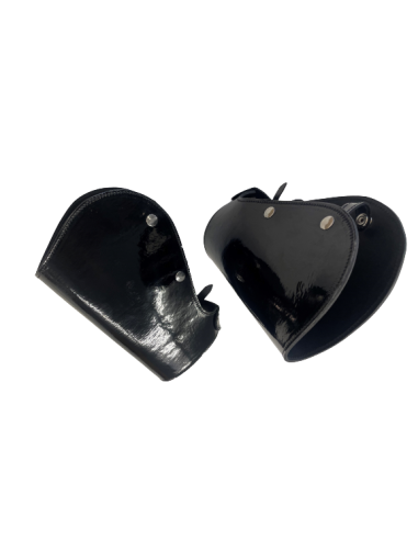 Manopla Gastador cuero Negra Charolado