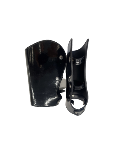 Manopla Gastador cuero Negra Charolado