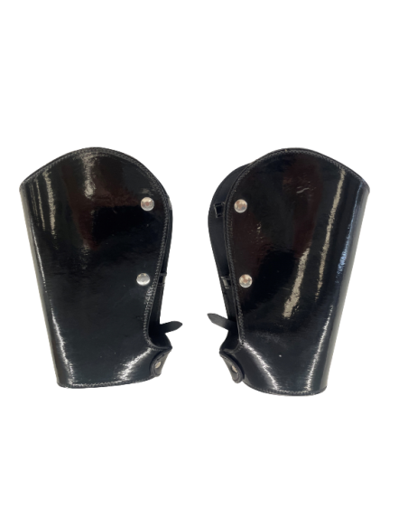 Manopla Gastador cuero Negra Charolado