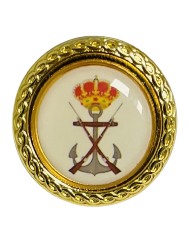 Pin redondo dorado Infantería de Marina 