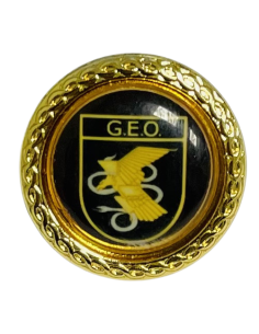 Pin redondo dorado GEO