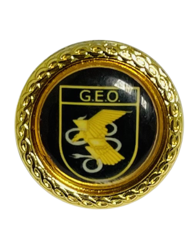 Pin redondo dorado GEO