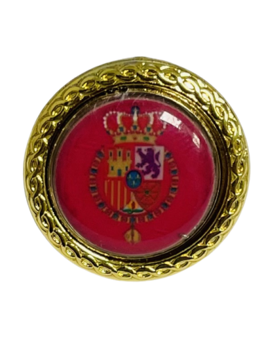 Pin redondo dorado Casa Real 