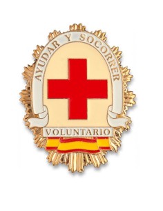 Chapa cartera voluntario de la Cruz Roja