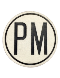 Parche Policía Militar Blanco y Negro