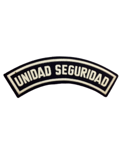 Parche Unidad Seguridad Negro y Blanco