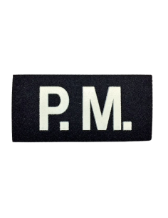 Parche Policia Militar PVC con velcro Negro y Blanco