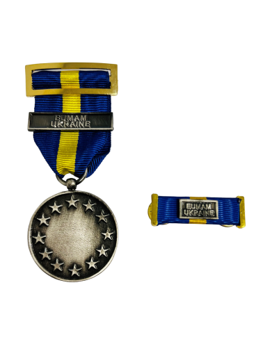 Medalla de la UE Operaciones ( EUMAM UKRAINE ) + Pasador de Diario completo