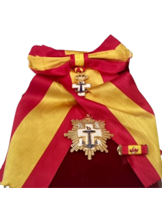 Gran Cruz del Mérito Naval Distintivo Blanco con banda - venera + Pasador 2