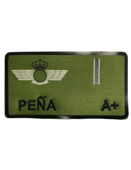 Galletas de FAENA Verde identificación PVC y Tela EJÉRCITO DEL AIRE