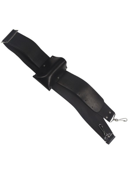 Bandolera serraje con cuja de cuero Negro