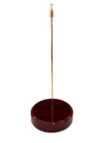 Mástil sobremesa con base de Madera redonda