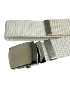 Cinturón de cajetilla lona blanco 2