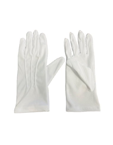 Guantes blancos Gala Reglamentarios de tela con agarre antideslizante