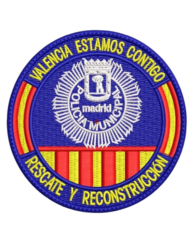 Parche de brazo Bordado Policia Municipal Madrid (Rescate y Reconstrucción)