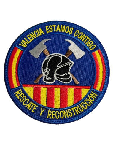 Parche de brazo Bordado Bomberos (Rescate y Reconstrucción)