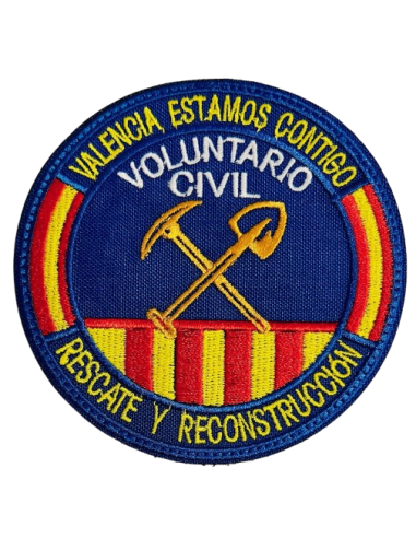 Parche de brazo Bordado Voluntario Civil (Rescate y Reconstrucción)