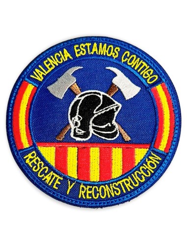 Parche Bordado Bomberos (Rescate y Reconstrucción)