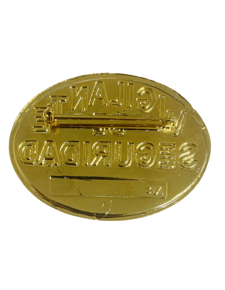 Placa Metálica Vigilante de Seguridad Homologada