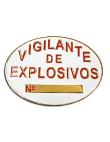 Placa Metálica Vigilante de Explosivos Homologada