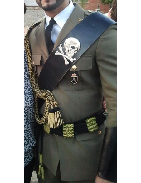Calavera Regimiento Lusitania para correaje piel