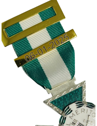 Barra de adición repetición metal Dorada para medalla Guardia Civil