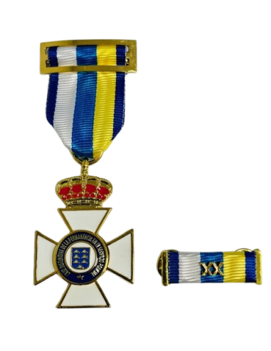 Cruz de la Permanencia Policía Local Canarias XX Años + Pasador de diario