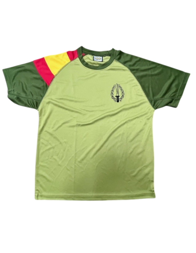 Camiseta manga corta Técnica Verde con Bandera España GOE