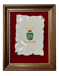 Cuadro madera y cerámica Grupo de Cuartel General BRC...