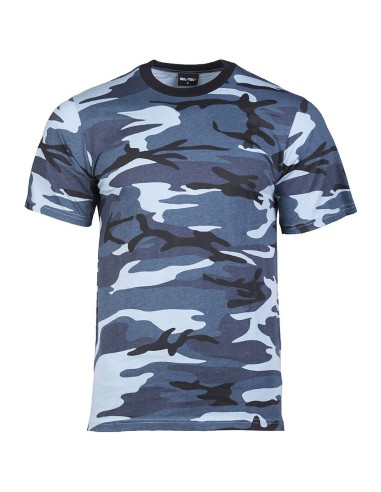 Camiseta Manga corta azul camuflaje Miltec