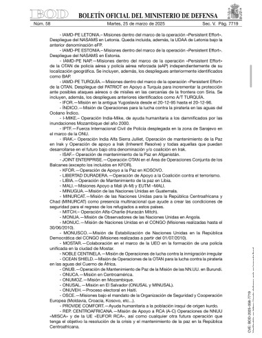 Distintivo de Operaciones de Mantenimiento de Paz