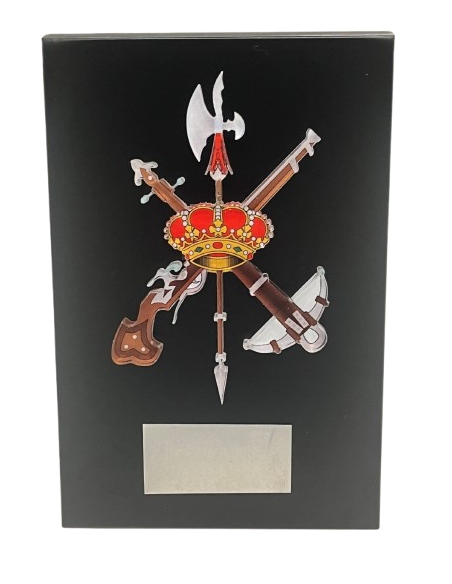 Cuña de Madera escudo Metacrilato Legión