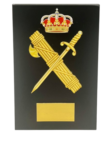 Cuña de Madera escudo Metacrilato Guardia Civil
