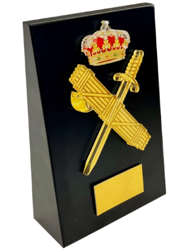 Cuña de Madera escudo Metacrilato Guardia Civil
