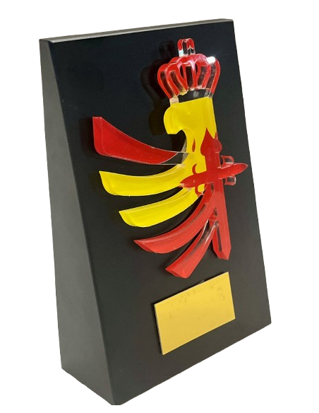 Personaliza tu Cuña de Madera escudo Metacrilato