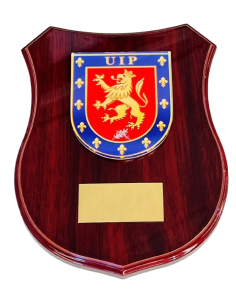 Metopa de Madera con escudo Metacrilato Policía Nacional UIP
