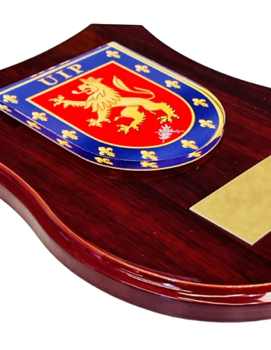 Metopa de Madera con escudo Metacrilato Policía...