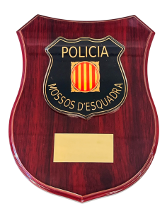 Metopa de Madera con escudo Metacrilato Mossos D´escuadra