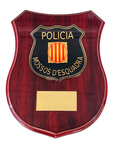 Metopa de Madera con escudo Metacrilato Mossos...