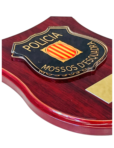 Metopa de Madera con escudo Metacrilato Mossos...