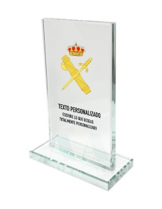Metopa de cristal Personalizada Guardia Civil 15x10cm