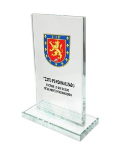 Metopa de cristal Personalizada UIP 15x10cm