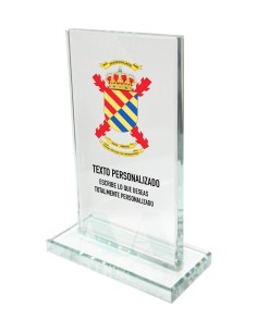 Metopa de cristal Personalizada UME 15x10cm