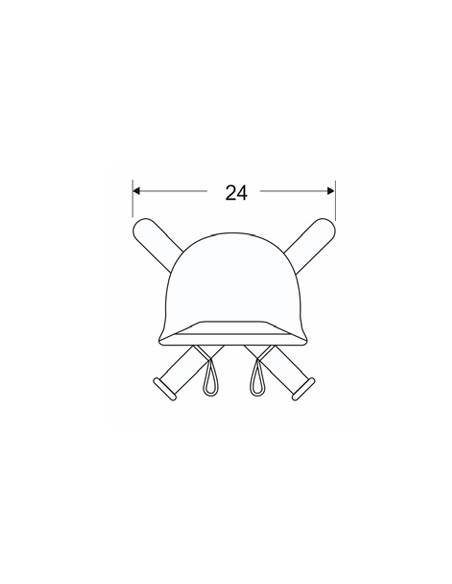 Emblema de solapa Policía Militar (Par)