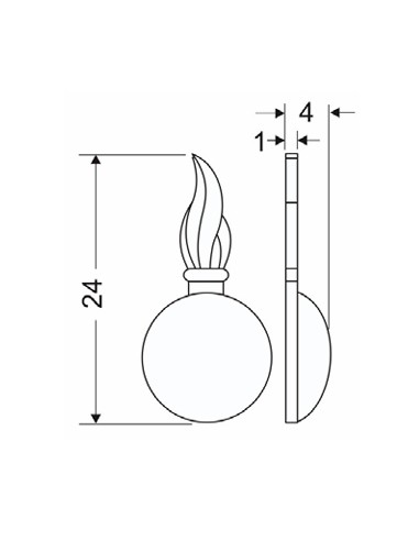 Emblema de solapa Artillería (Par)